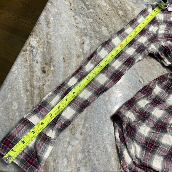 New TRUE RELIGION Plaid Utility Women’s Shirt Small - Picture 7 of 9